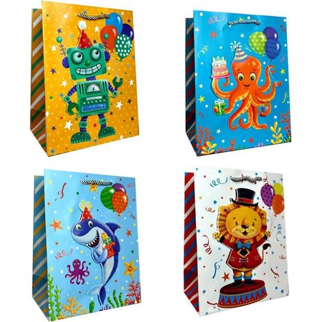 Bolsa de regalo infantil M con mezcla de purpurina