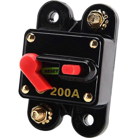 Disjoncteur étanche 200 A à réarmement manuel 12 V pour voiture, SUV, bateau. (1/2)