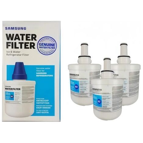 Lot de 3 filtres à eau blancs compatibles Samsung DA29-00003G Aqua-Pure Plus – remplacement original, haute performance