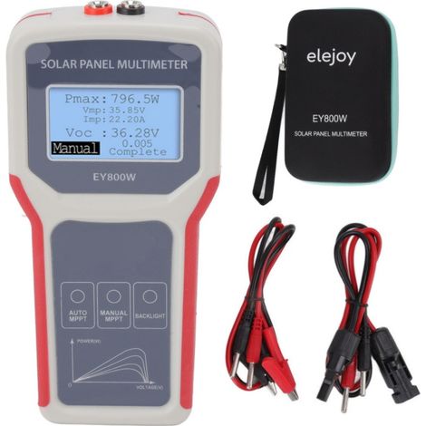 Eosnow Tester per pannelli solari Multimetro per pannelli solari LCD MPPT multifunzionale per pannelli fotovoltaici (1/5)