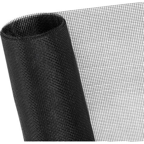 Fiberglas-Fliegengitter – Ersatzgitter für Fenster und Türen – Zuschneidbar – Schwarz – 130 cm x 150 cm (1/5)