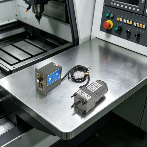 YISSALE-220 V Getriebemotor Elektromotor 1400 U/min Drehzahlregler Stufenlos einstellbar (1/5)
