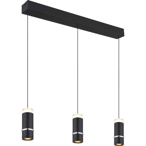 Pendelleuchte Hängelampe Esszimmerlampe LED Metall Schwarz Höhenverstellbar