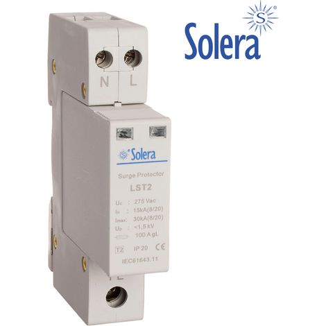 Protector di Sovratensione 1p + N 30kA 275V Transitorio 1 Modulo Solera Lst2