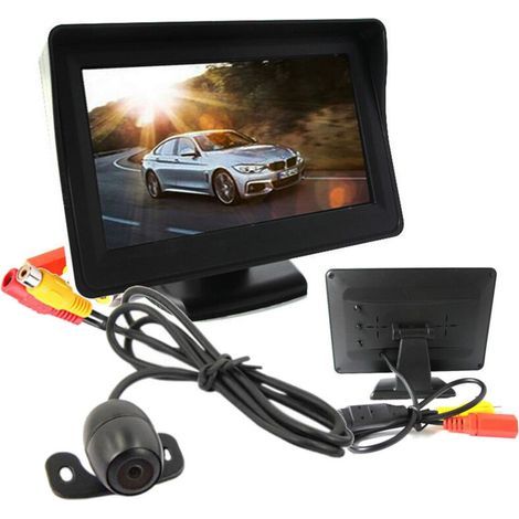 Kit de caméra de recul filaire avec écran LCD TFT 4,3 pouces pour voitures et camping-cars - (1/4)