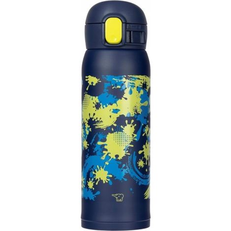 Taza térmica de acero inoxidable Zojirushi SM-WM48-AD de 0,48 l, color azul marino y amarillo. (1/5)
