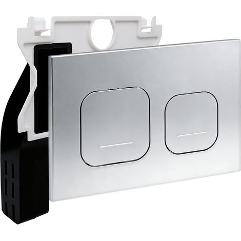 WC control plate Compatible with Duofix Sigma and Delta115610001 Inspection hatch for flush cisternDouble flush246 x 164 mm (Matt Silver) (1/5)