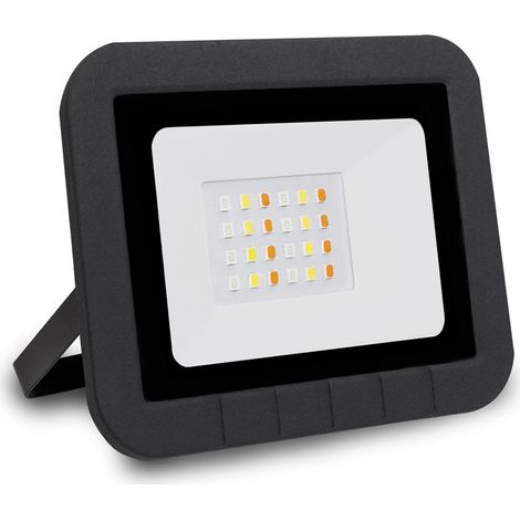 Projecteur LED RGB IP65 20W en aluminium noir