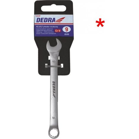 Llave fija Dedra 14621P acero cromado 29 mm con soporte