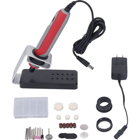 Kit Outil Rotatif Électrique Graveur Ponceuse à Main Set avec Prise US 100‑240V (1/5)