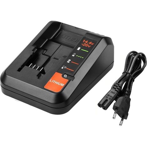 Chargeur de Rechange 3A pour Black & Decker Chargeur 18V Compatible pour Black+Decker Batterie 18V BL2018 BL4018 BL1518 LBXR20 LBXR20B (1/5)