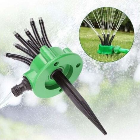 PA Rasensprenger, verstellbare Bewässerungsdüse, um 360° drehbarer automatischer Rasensprenger, Rasensprengerkopf, verstellbare Düse für Rasen, Garten, Gemüsefeld (1/4)