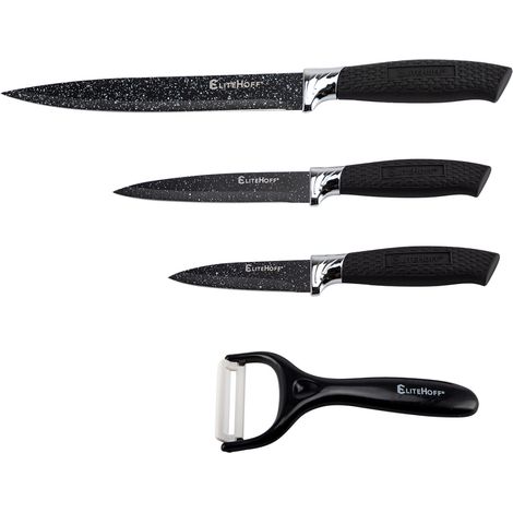 Juego de 3 cuchillos de cocina de mármol con pelador E-6123 (1/4)