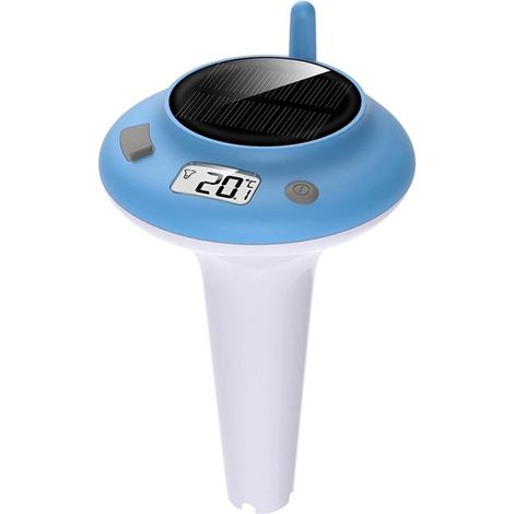 Schwimmendes digitales Solar Poolthermometer, wasserdicht IP68 wasserdicht, großes LCD Display, solarbetrieben keine Batterien erforderlich, für (1/5)