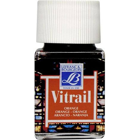 Peinture verre Lefranc & Bourgeois Vitrail Orange N°201 (1/3)