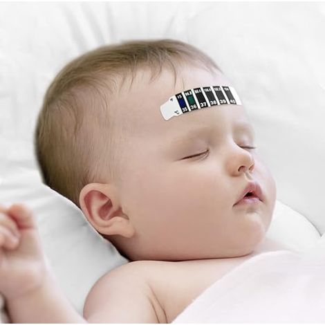 Forehead Thermometer Strips Reliable Portable Reusable Sticker for Checking Baby Adult Travel Thermometers for Handbag Pack of 10 (1/5)