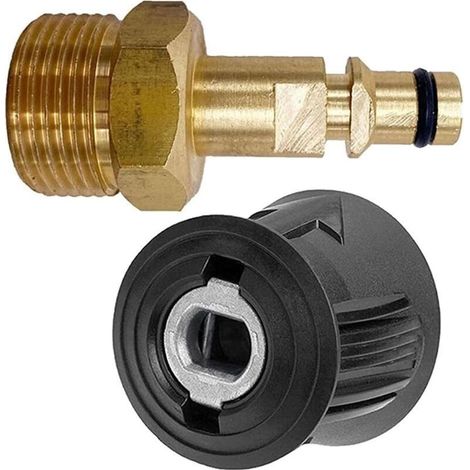 Adaptateur de nettoyeur haute pression avec adaptateur M22 14 mm à connexion rapide pour nettoyeur Karcher K2-K7, connecteur de tuyau, tuyau pour nettoyeur haute pression, adaptateur de tuyau