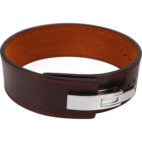 Ceinture de squat musculation cuir support lombaire entraînement force ceinture sport protection marron (1/5)