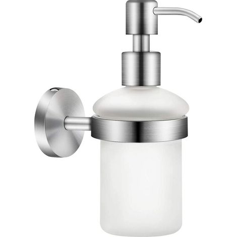 Dispenser di sapone a parete, acciaio inossidabile 304, flacone di shampoo/docciaschiuma da 200 ml, portasapone manuale (1/5)