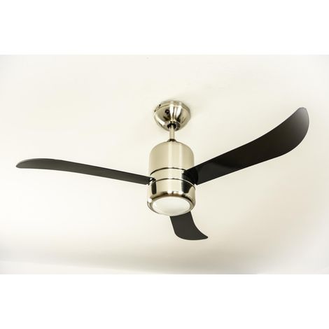 Ceiling Fan Loft Nickel / Black with Remote Control (1/5)