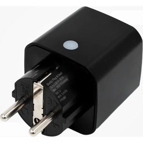 Shelly Plug Pm Gen3 (negro) Sh-plug-m-gen3-b