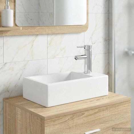 Lavabo de baño Cromado 45,5 x 25,5 x 13 cm Metal