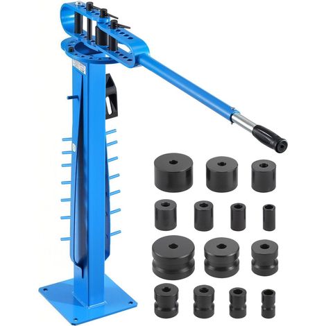 Cintreuse manuelle pour tubes, 14 matrices incluses, pliage 200°, outil robuste pour cuivre, aluminium, fer. Idéale pour HVAC, climatisation, réfrigérateur et réparation auto. (1/5)
