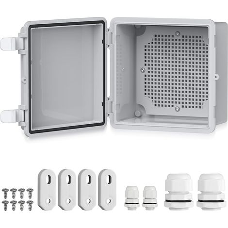 Coffret Electrique Etanche Exterieur en ABS Renforcé 3mm Boîte de Jonction IP67 Étanche avec Joint d'Étanchéité Intégré Résistant à 60kg Idéal pour Irrigation Piscine et Projets DIY (15x15x9cm) (1/5)