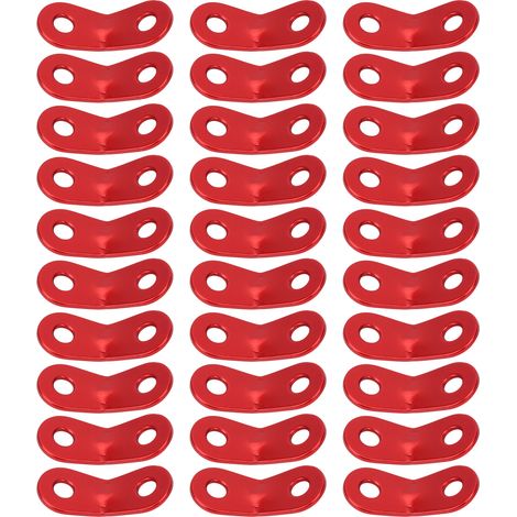 30 pièces tendeurs à corde avec 2 trous pour auvent, tente camping et extérieur, réglage facile (1/5)