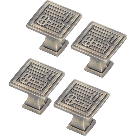 SUNGOOYUE Lot de 4 boutons meuble adhésifs, poignées rétro en (1/5)