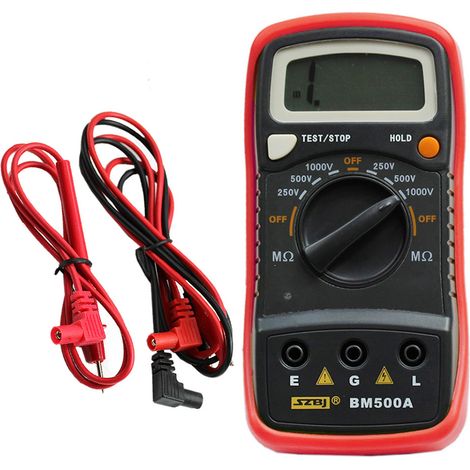 BM500A 1000V 1999M Testeur de résistance d'isolement numérique Mégohmmètre