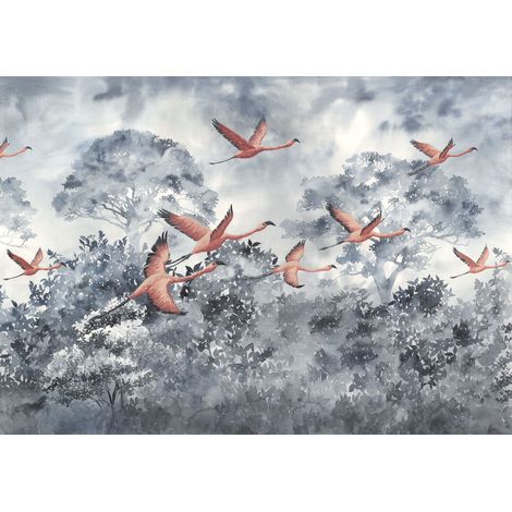 Papier peint panoramique modern Flamants dans le Ciel (1/5)
