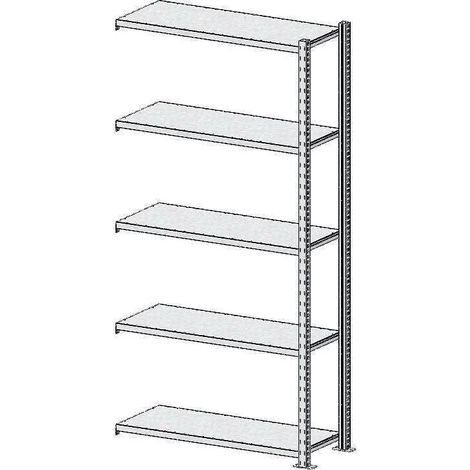 ADAPTIV : rayonnage tôlé galvanisé fortes charges 1000 x 400 mm 5 niveaux suivant - Manorga