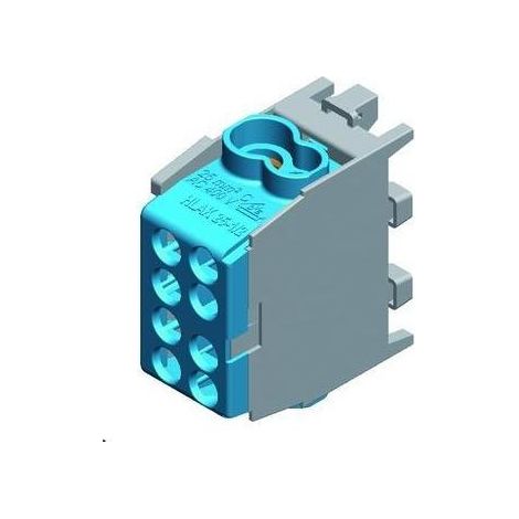Verteilerblock-Abzweigklemme hlak 25-1/2 M2 blaue Brücke 1P 1,5-25mm2 1,5-16mm2 Pollmann 2080137 (1/5)