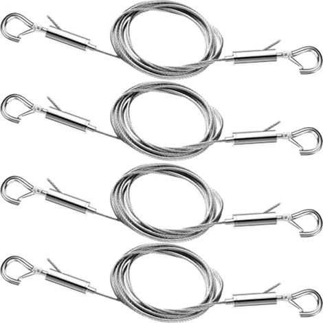Kit de 4 fils de suspension réglables pour tableaux - Fil en acier inoxydable robuste Capacité de charge de 30 kg Installation sans outil 2 m (1/5)