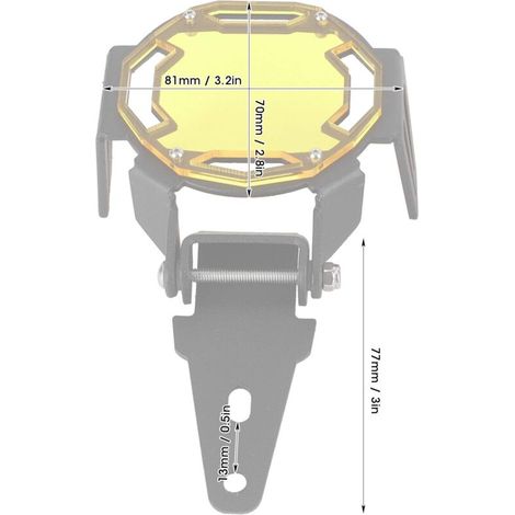 Copertura Protettiva per Fanali Antinebbia Motociclo, Protezione LED per R1200GS / R1250GS Adventure LC (Giallo) (1/3)
