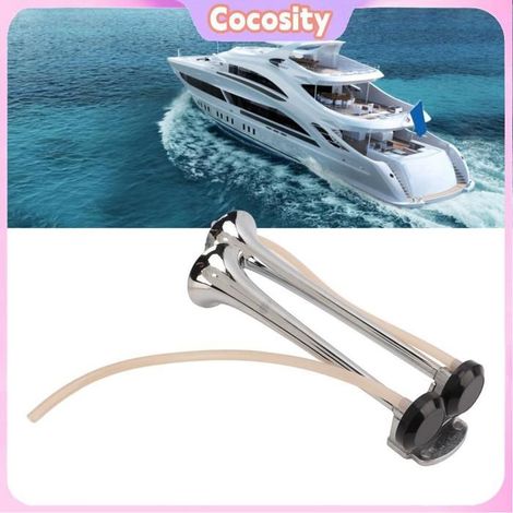 Cocosity Klaxon à air à double trompette Klaxon Double Trompette 130 DB pour Voitures, Camions et Bateaux – auto coffret (1/5)
