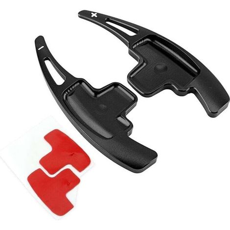 Aluminium-Lenkradschaltwippenverlängerungen, passend für Mercedes-Benz ABER-Klasse (schwarz) (1/4)