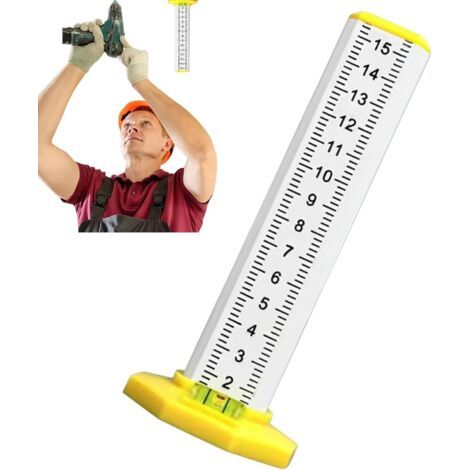 Niveau à Bulle Murale - Niveaux de Construction,Jauge de Mesure de Hauteur Multifonction pour Garage Atelier Sol Mur Placard Menuiserie avec Précision (1/5)