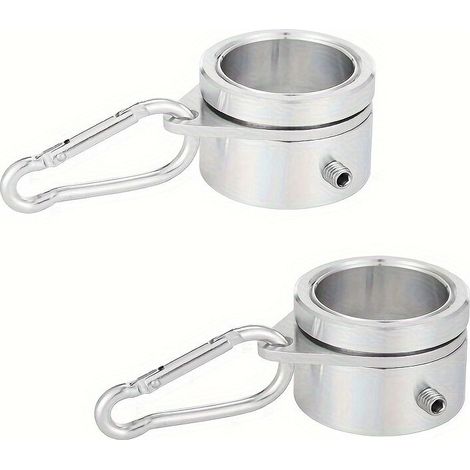Lot de 2 anneaux de mât en aluminium avec roulements à billes - Rotation à 360°, conception anti-nœuds, clip de fixation de 3,2 cm (1/5)