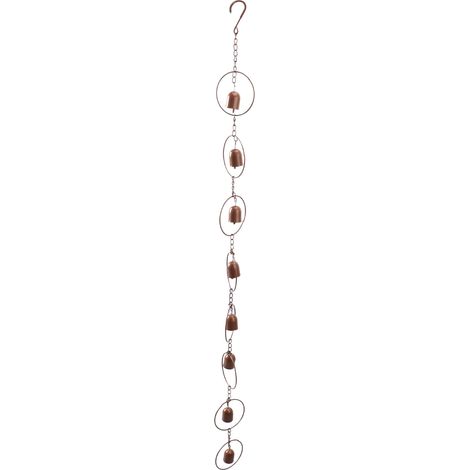Chaîne de pluie décorative en métal, carillon suspendu, son mélodieux, forme de cloche, drainage de gouttière (1/5)