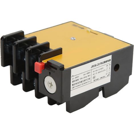 Relais de surcharge thermique 690 V, tension d'isolation, réarmement manuel et automatique, compensation de température pour la sécurité du circuit, 3,2-5 A (1/5)