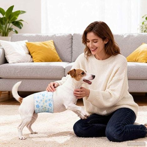 Protections hygiéniques jetables pour chiens mâles, paquet de 30, blanches, taille XS