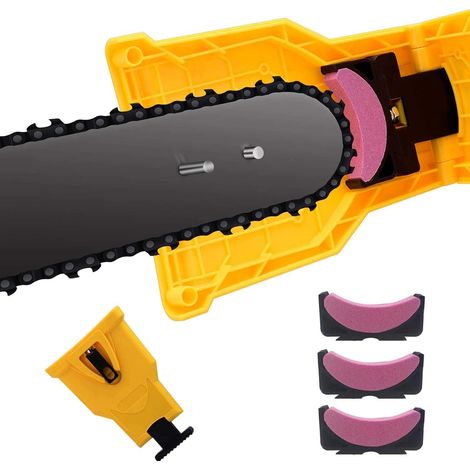Affûteur de Chaîne Tronçonneuse Universel, Rapide, Meule à Aiguiser, Outil Montage sur Guide-Chaîne, Compatible (1/5)