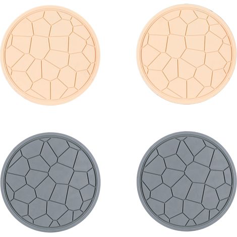 4 pièces tapis de table anti-brûlure, rond, en silicone, résistant à la chaleur, antidérapant et imperméable, pour cuisine et salle à manger (1/5)