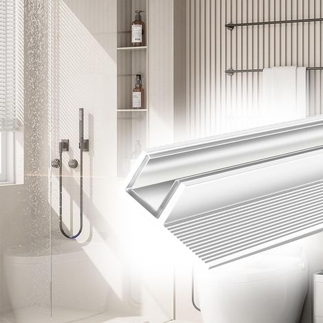 Profilé de douche fixe profond en verre, rail porte sans cadre 3 (1/5)