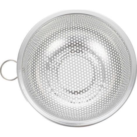 Abtropfkorb aus Edelstahl für Obst und Gemüse, Küchenaccessoire – 16,50 x 16,50 x 6,50 cm – Silber (1/4)
