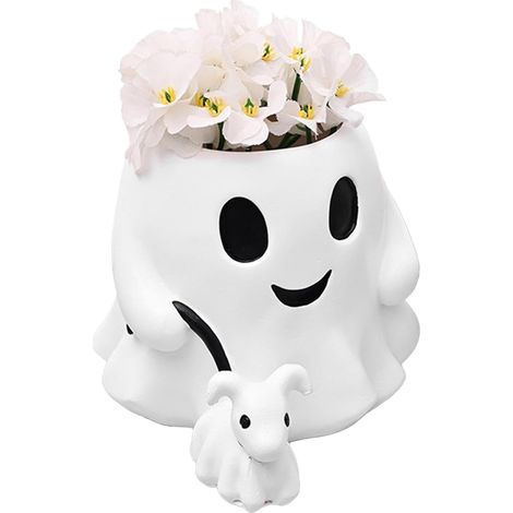 Pot de en Forme de Chien ambulant, décoration de Jardin extérieur  seaux à d'halloween, Ornements fantômes pour la Maison, Seau fantôme d'halloween avec seaux à décoratif (1/5)