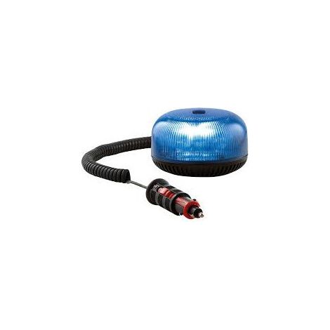 Gyrophare magnétique tournant bleu IP66 – Tension 12/24V – Support magnétique – Diamètre 120 mm – Hauteur 74 mm