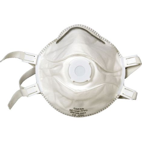 Mascarilla FFP3 (D) con válvula de Exhalación y Eficiencia de Filtración superior al 94 % No Reutilizable 11000103